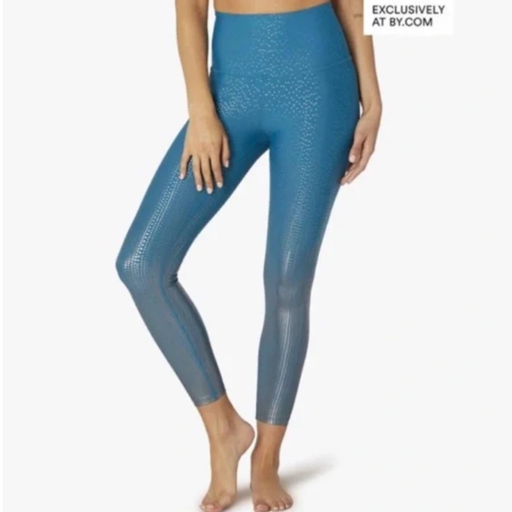 Beyond Yoga Drip Dot Metallic Alloy Midi Legging, Size M